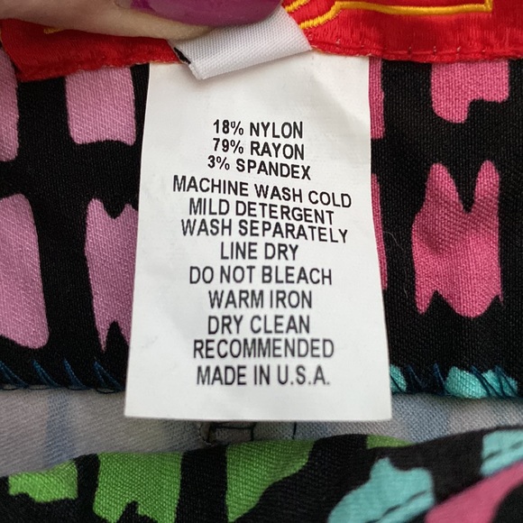 Krazy Larry multi colour pull on pants stretchy and form fitting - Picture 10 of 13